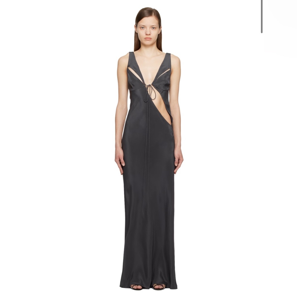 Gray Triquetra Contoured Maxi Dress